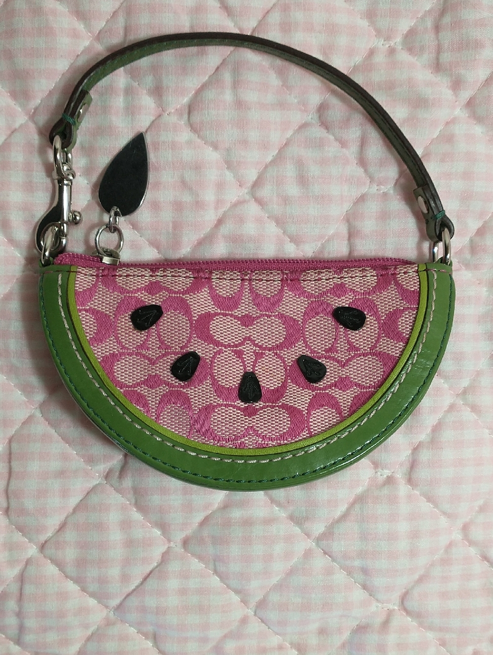 Coach Watermelon Slice Wristlet / Coin purse - Picture 2 of 7